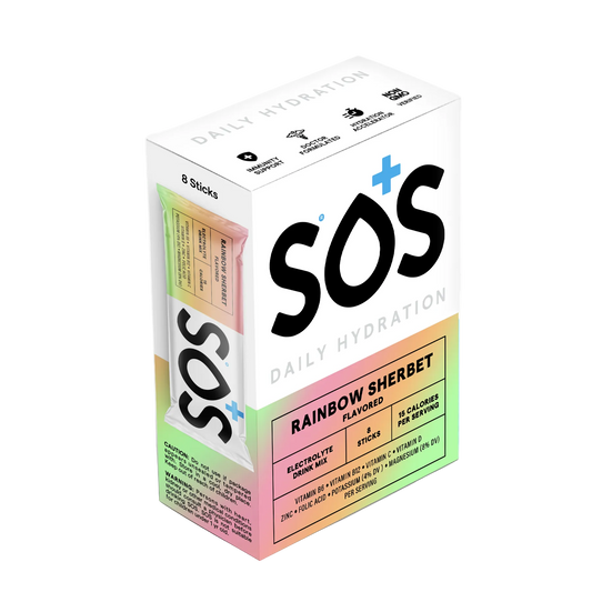 SOS Electrolyte Packets - Rainbow Sherbert 8ct Box