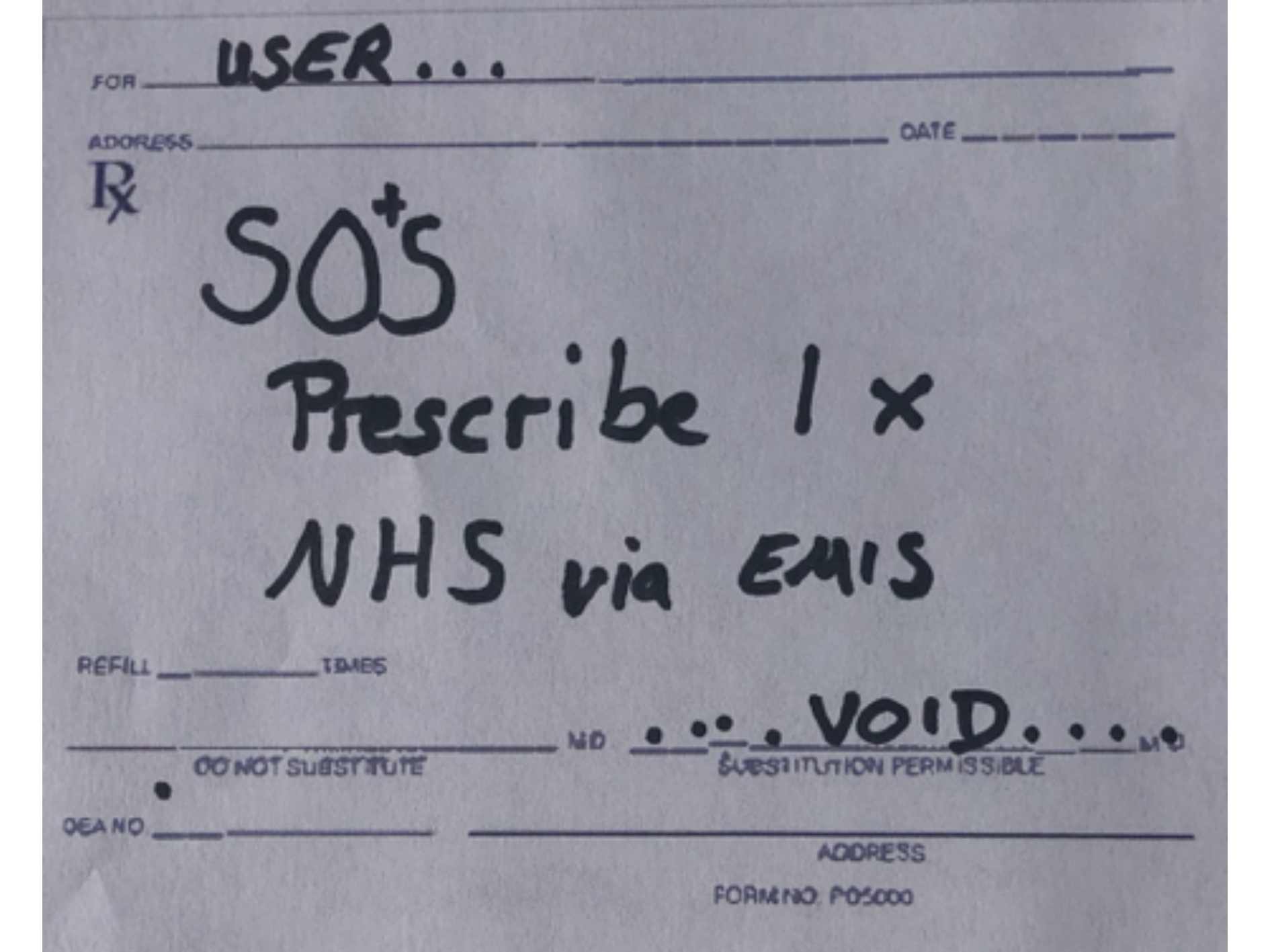 SOS Available On Prescription In The UK