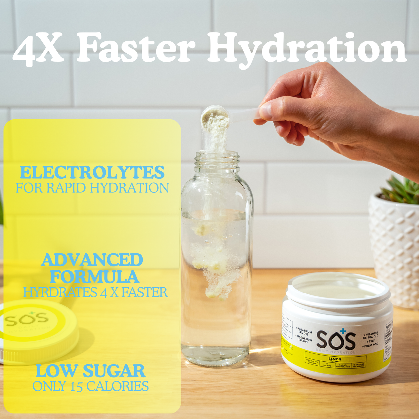 SOS Daily -  Electrolyte Powder - Lemon 31 Serving Tub