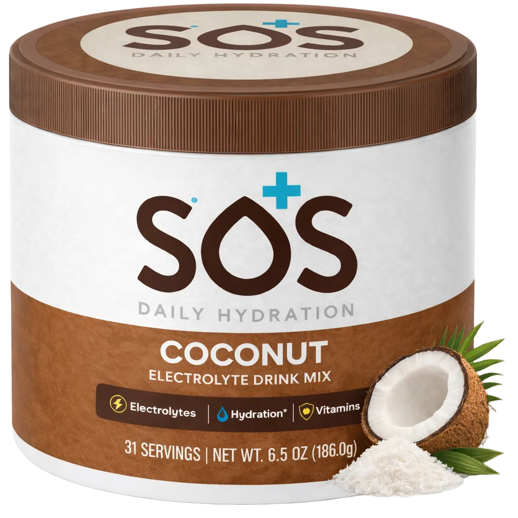 SOS Daily - Electrolyte Powder - Coconut 31 Serving Tub