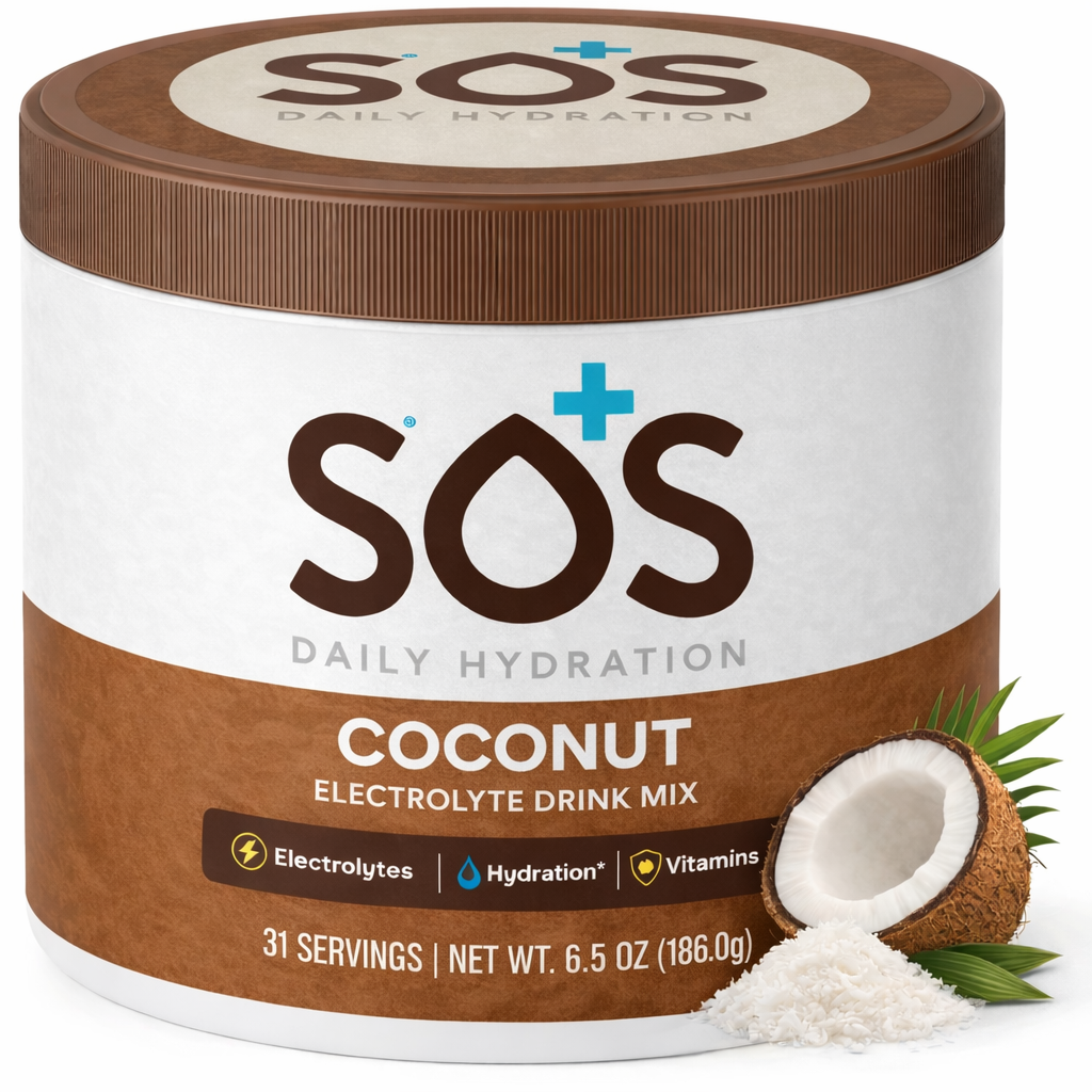 SOS Daily - Electrolyte Powder - Coconut 31 Serving Tub