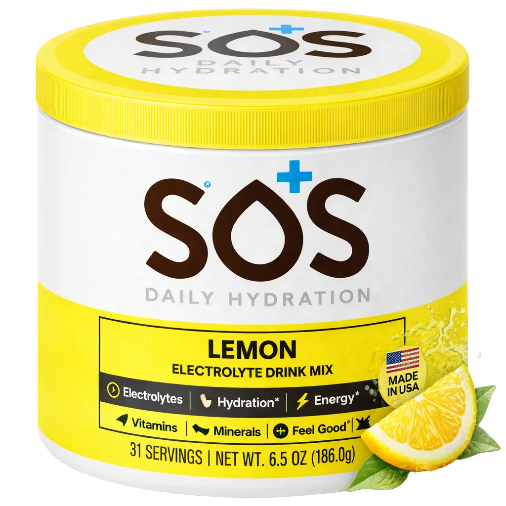 SOS Daily -  Electrolyte Powder - Lemon 31 Serving Tub