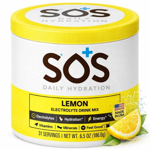SOS Daily -  Electrolyte Powder - Lemon 31 Serving Tub