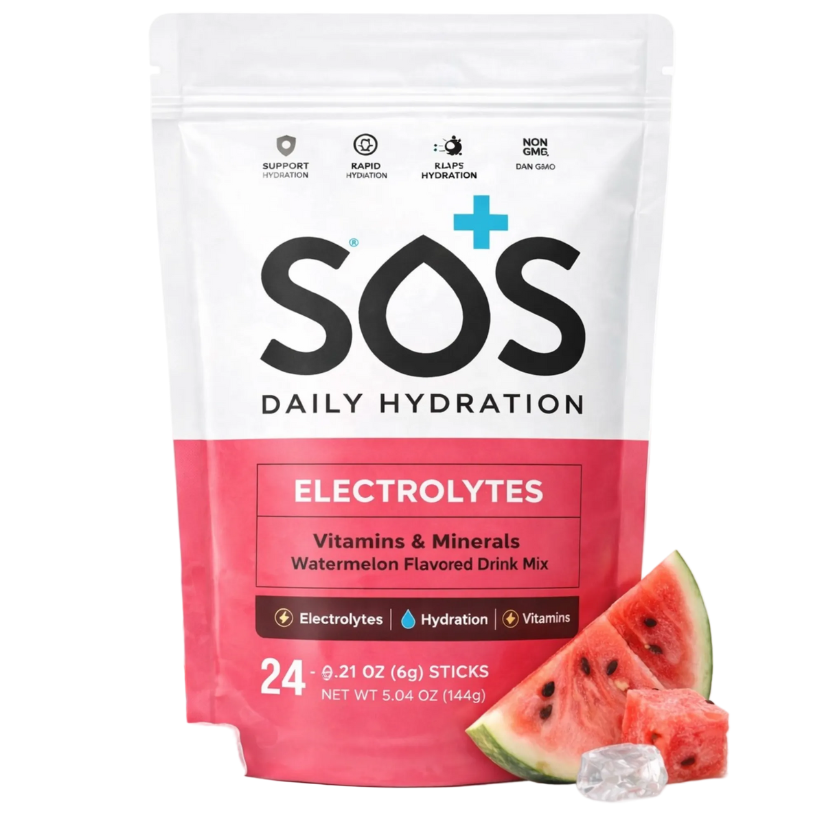 SOS Electrolyte Packet Bundle - Watermelon 24-ct