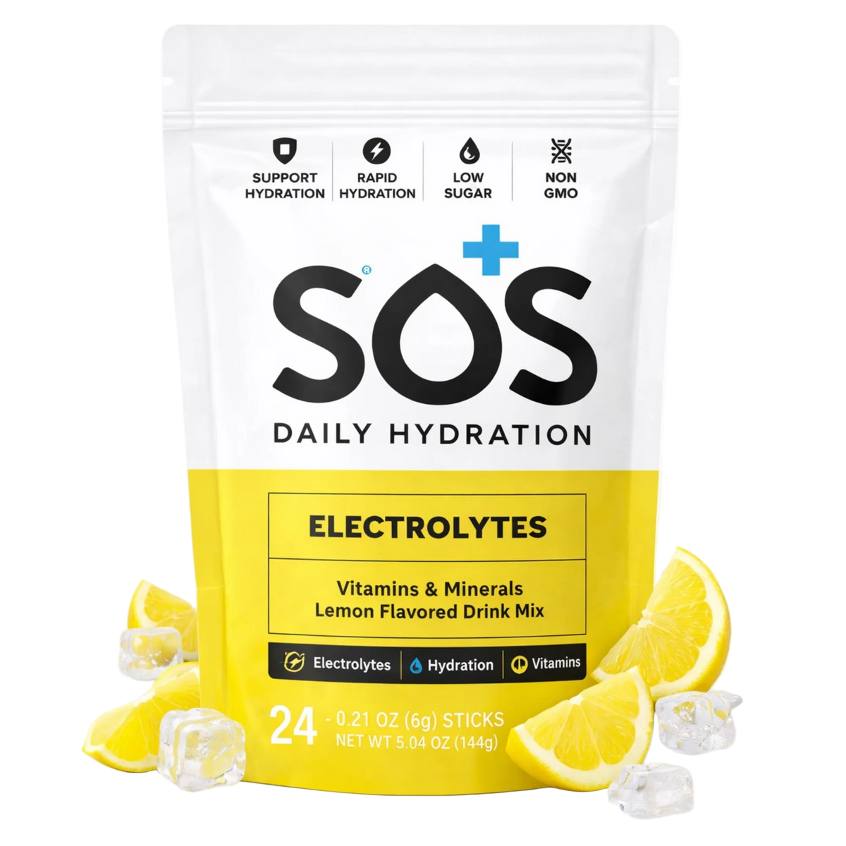 SOS Electrolyte Packet Bundle - Lemon 24-ct