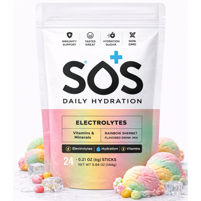 SOS Electrolyte Packet Bundle - Rainbow Sherbet 24-ct