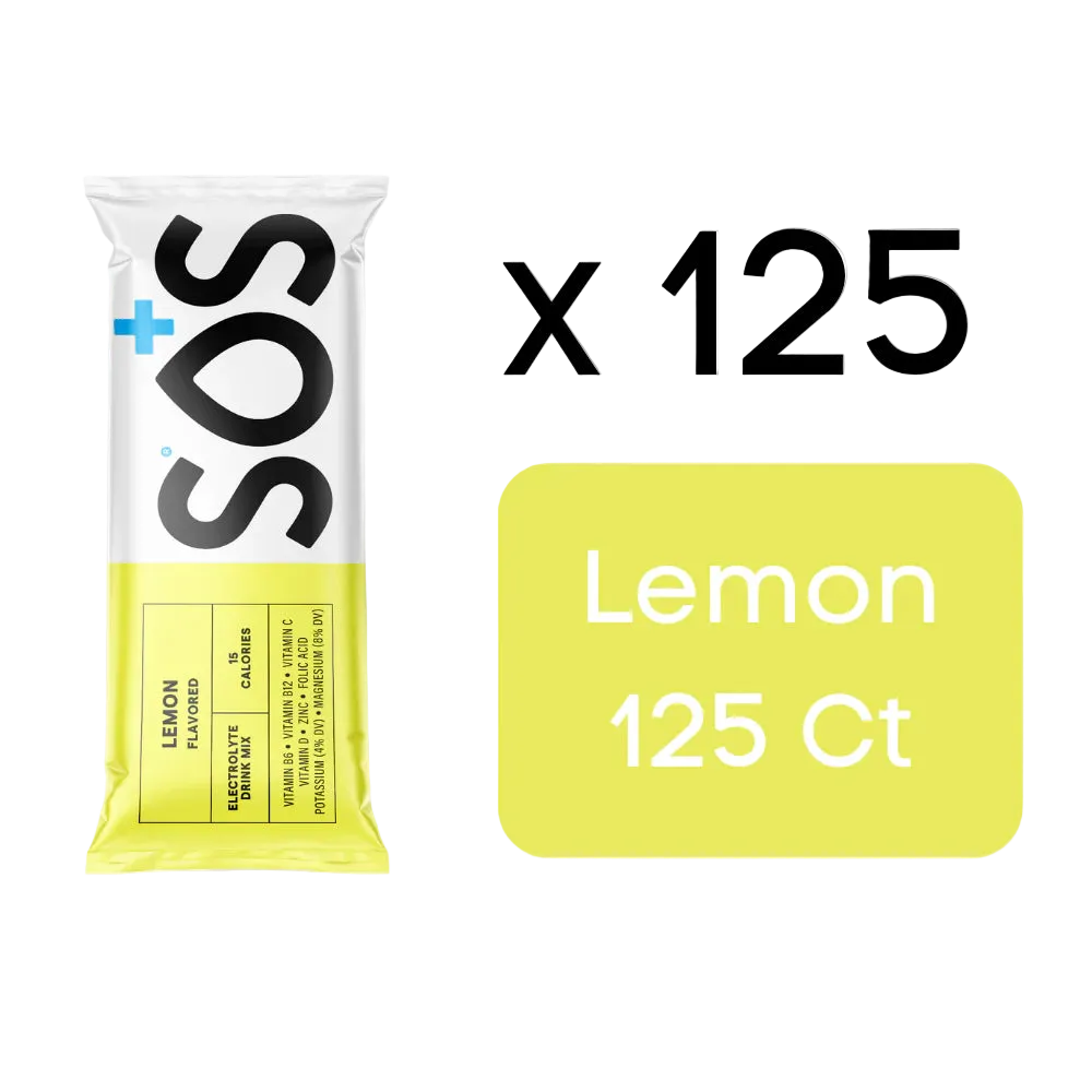 SOS Daily Electrolyte Stick Packet Lemon -125 sticks bulk pack