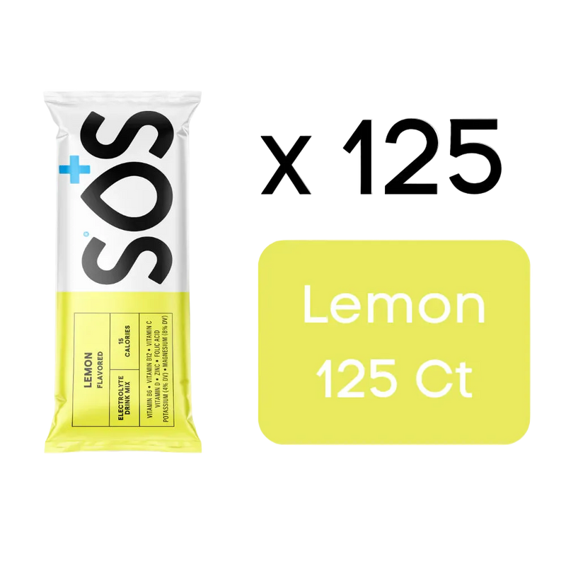 SOS Daily Electrolyte Stick Packet Lemon -125 sticks bulk pack