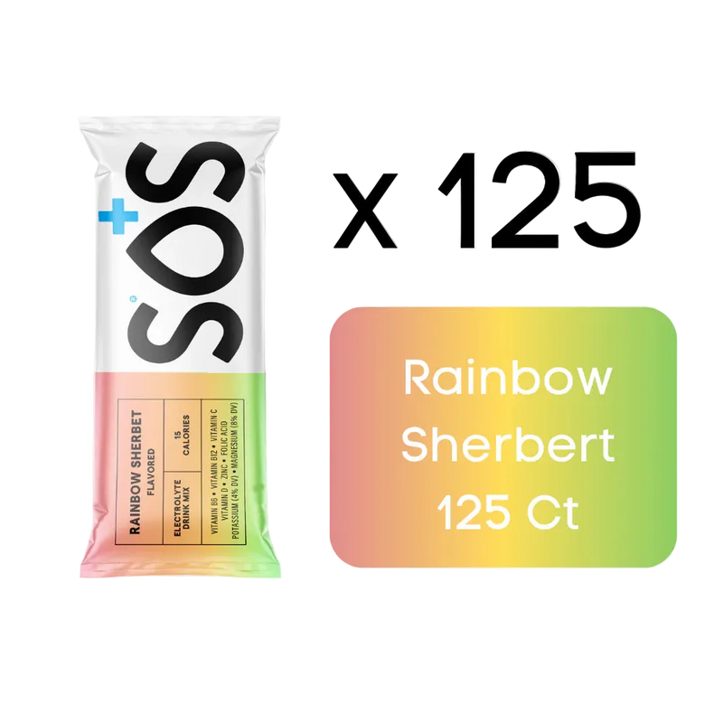 SOS Daily Stick Packet Rainbow Sherbet -125 sticks bulk pack
