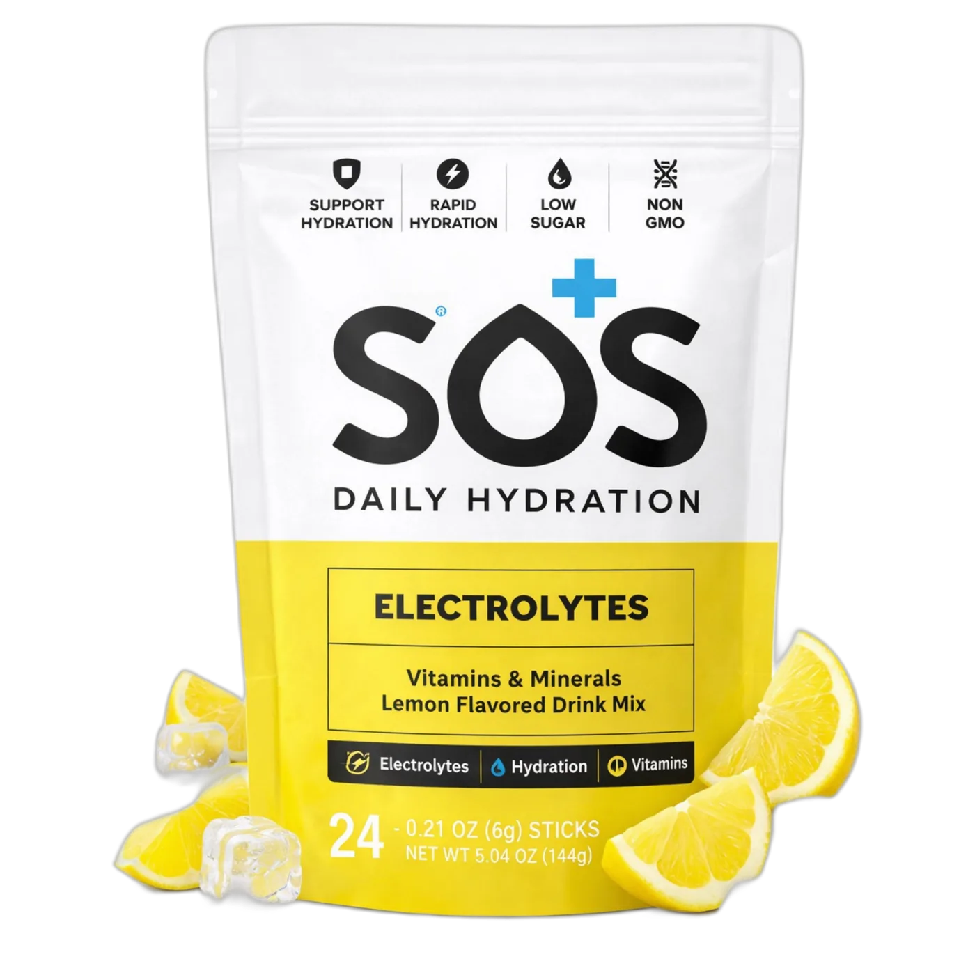 SOS Electrolyte Packet Bundle - Lemon 24-ct
