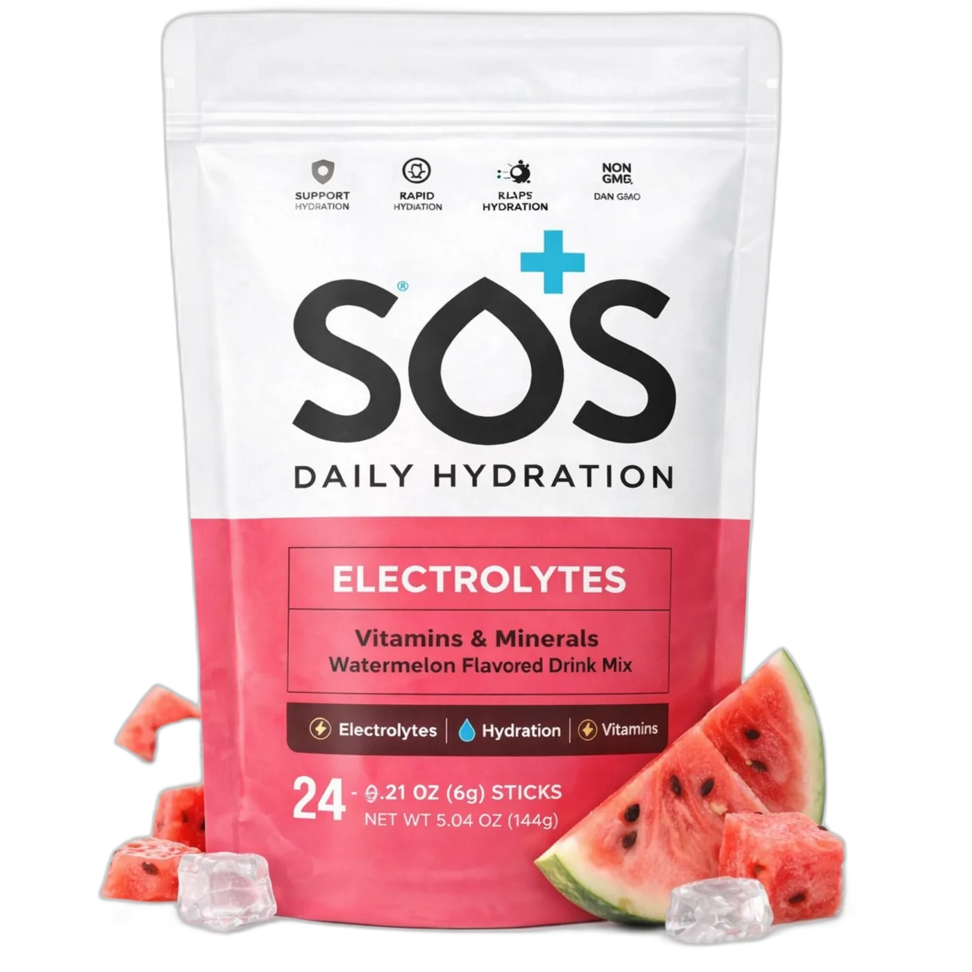 SOS Electrolyte Packet Bundle - Watermelon 24-ct